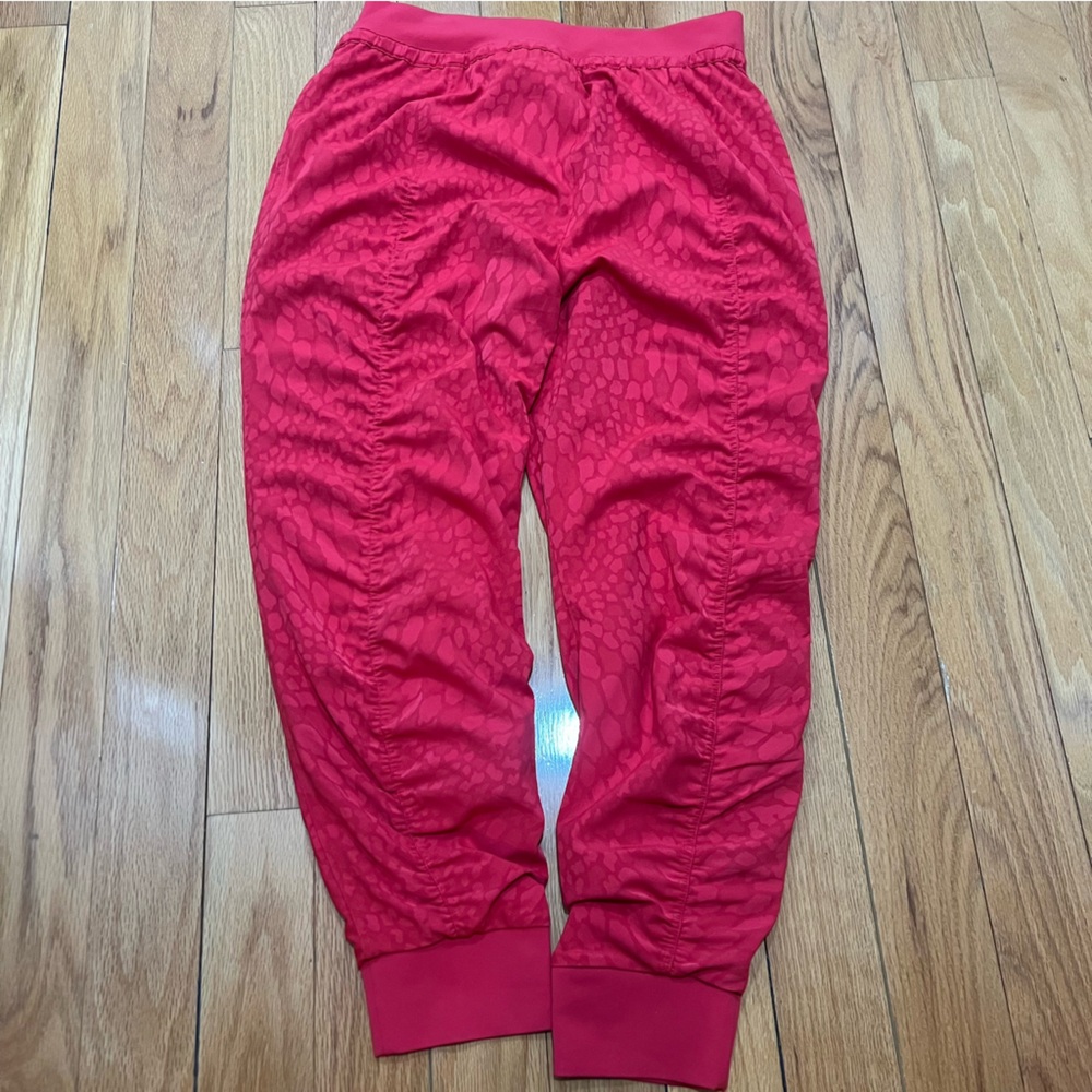 Red Athleta Jogger animal print